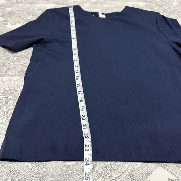 GLORIA LANCE | WOMEN’S BLOUSE | NAVY BLUE | SZ M | EUC - Picture 5 of 8